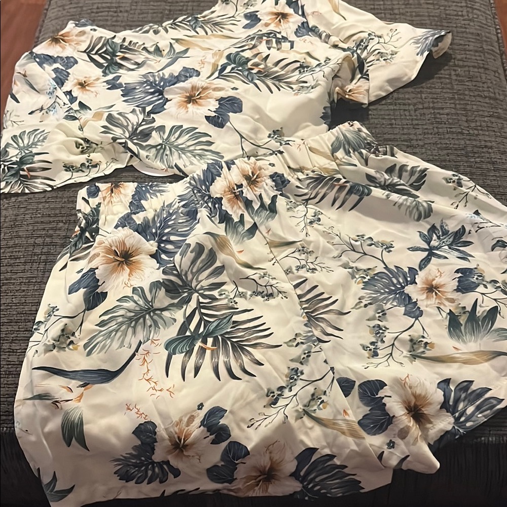 Shein Floral Print Two-Piece Set